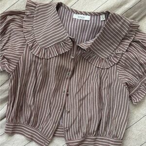 Dôen Stripe Sparrow Top in Silk